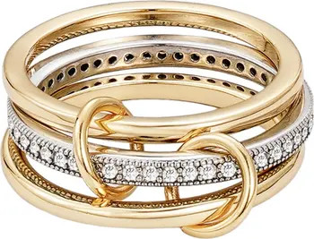 Interlocking Stacked Cubic Zirconia Rings | Nordstrom Rack