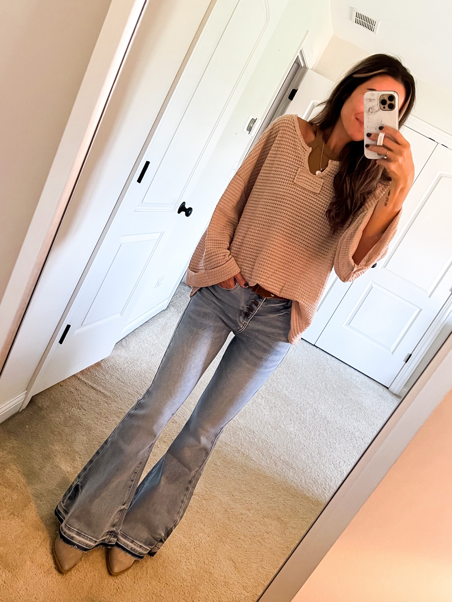 Pink Lily Fall clothes are so good right now - just got this order in and love every piece! 

Sweater - small
Jeans - 4//27
Shoes - 8


#pinklily #fallstyle #fallclothes #flaredenim #sweater #hat #booties #falloutfitinspo 

#LTKSeasonal #LTKsalealert #LTKstyletip