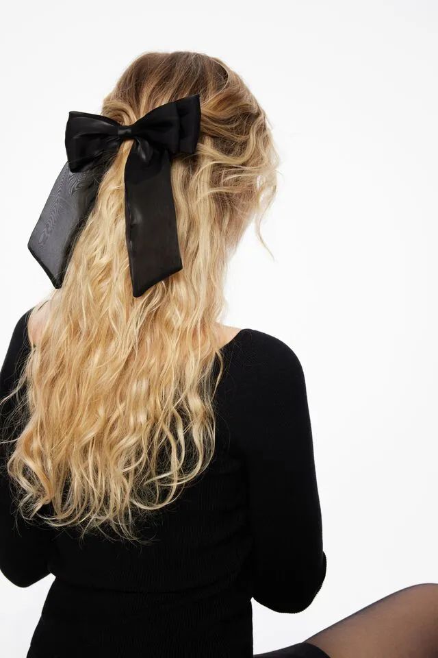 Oversized Organza Bow Hair Clip | Dynamite Clothing