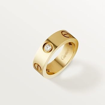 Amazon.com: LOVE Friendship Ring 18K Gold Filled Rings 3 Cubic Zirconia Wedding Band Promise Ring... | Amazon (US)
