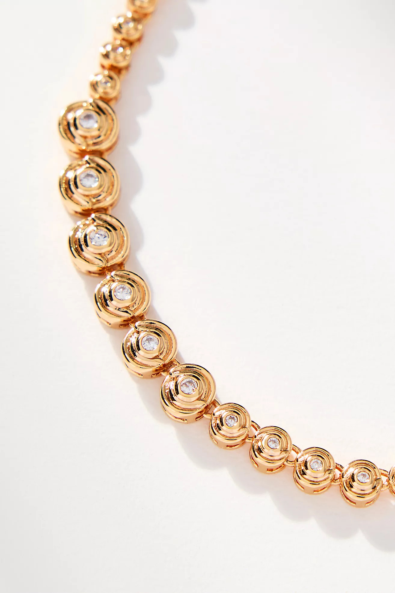 Luv Aj Wave Graduated Bezel Tennis Necklace | Anthropologie (US)