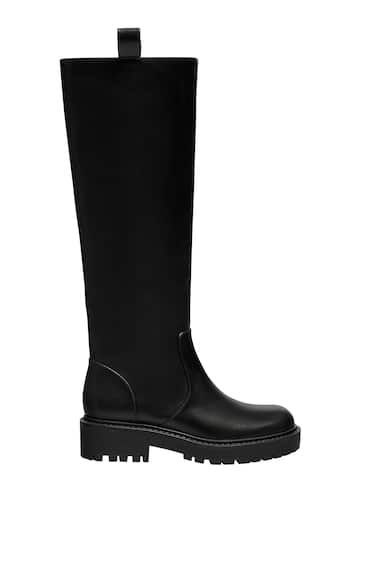 FLAT KNEE-HIGH BOOTS | PULL and BEAR UK