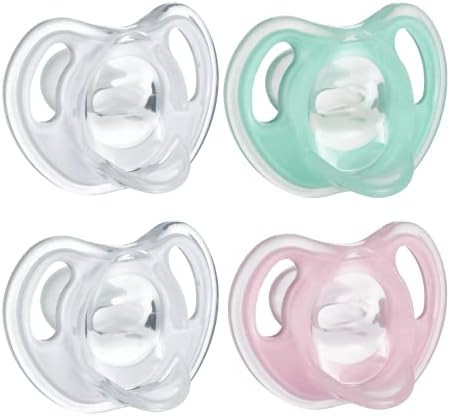 Tommee Tippee Ultra-Light Silicone Baby Pacifier, Girl - 0-6m, 4pk, Pink | Amazon (CA)