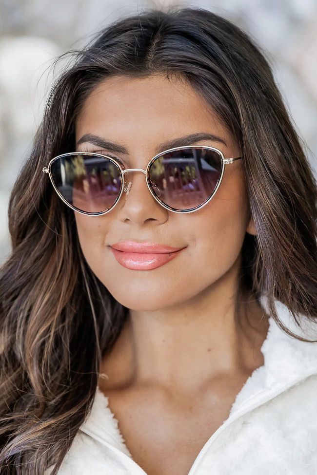 Best Of Me Gold And Tortoise Cat Eye Sunglasses | Pink Lily