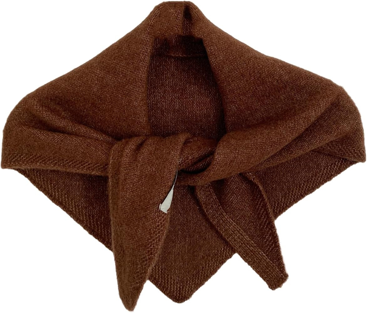 Triangle Scarf for Women Knitted Wool Headscarf Cashmere Feel Y2K Downtown Girl Aesthetic Streetw... | Amazon (US)