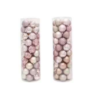 Assorted 50ct. 2.5" Pink Rose Shatterproof Ball Ornaments by Ashland® | Michaels Stores