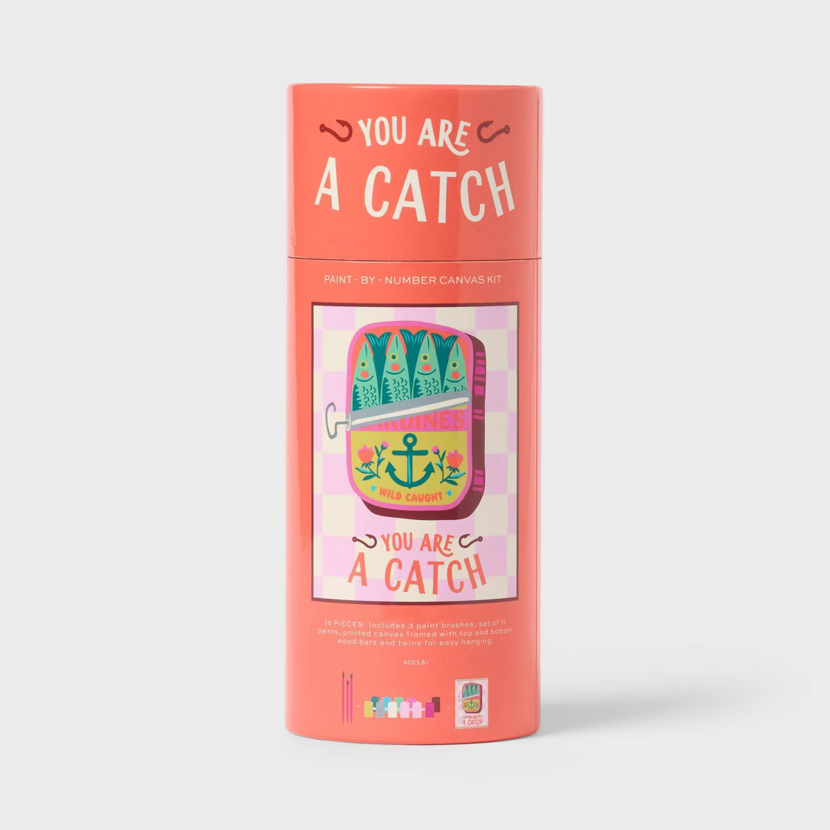 Valentine's Day Tinned Fish Paint By Number Canvas Kit - Spritz™ | Target