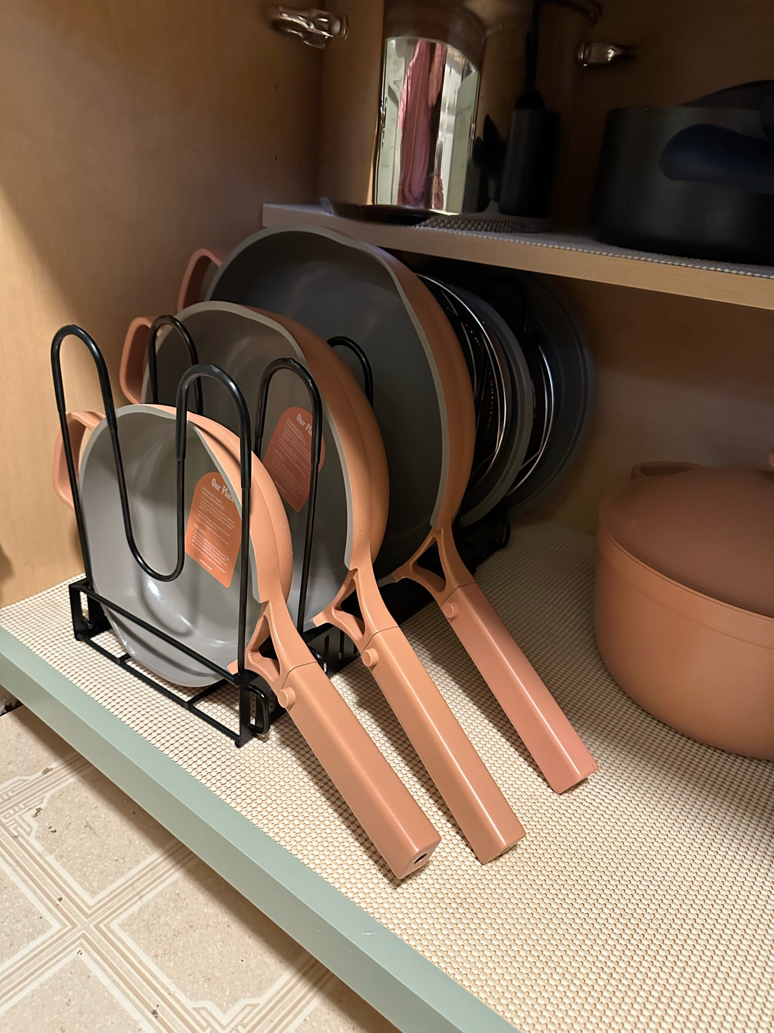 Pot/pan organizer! I have it lying down, you can also do it standing!! Love it

#LTKfamily #LTKGiftGuide #LTKhome