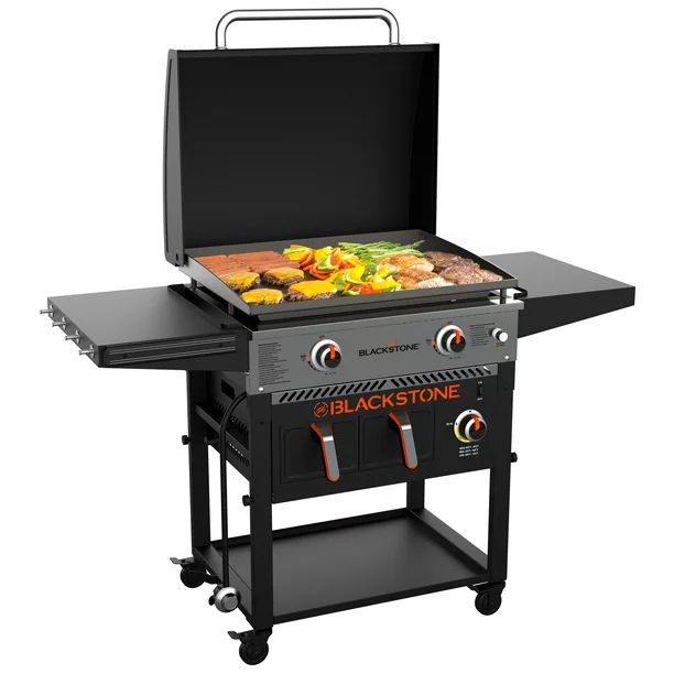 Blackstone 2-Burner 28" Griddle with Electric Air Fryer and Hood - Walmart.com | Walmart (US)