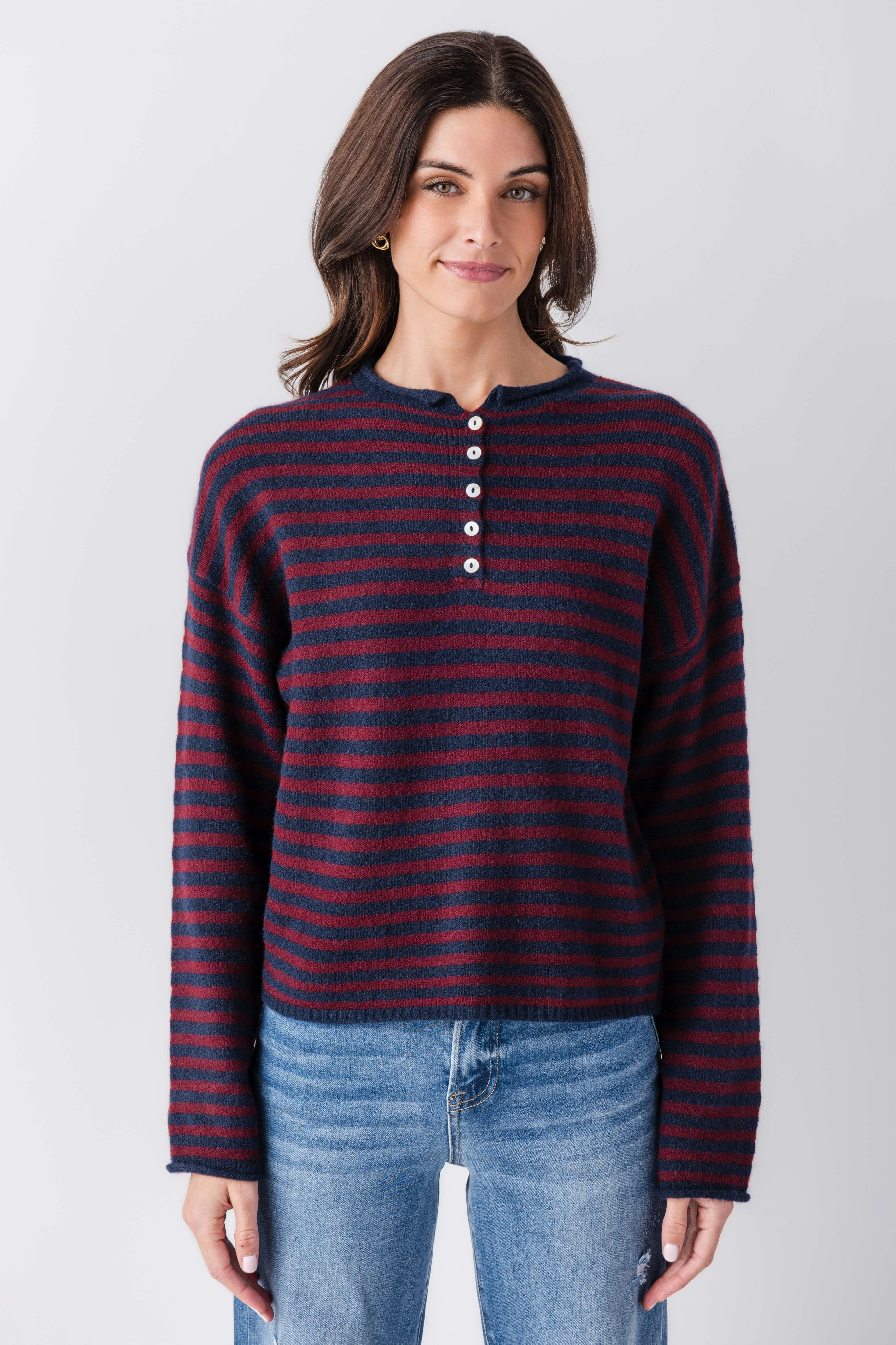 Things Between Striped Piper Henley | Social Threads