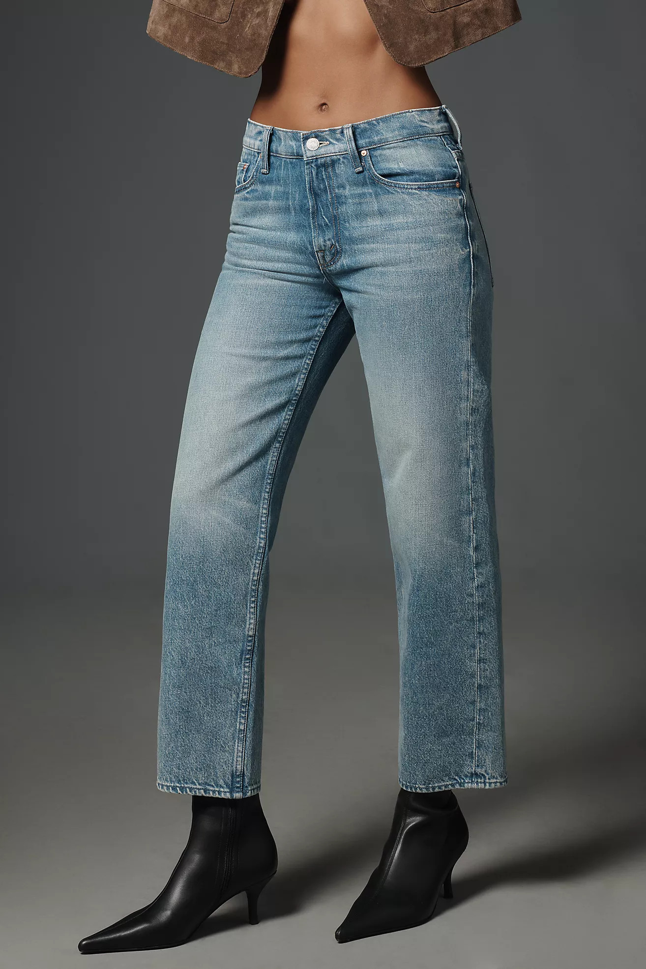 MOTHER Newbie Ankle High-Rise Straight Jeans | Anthropologie (US)