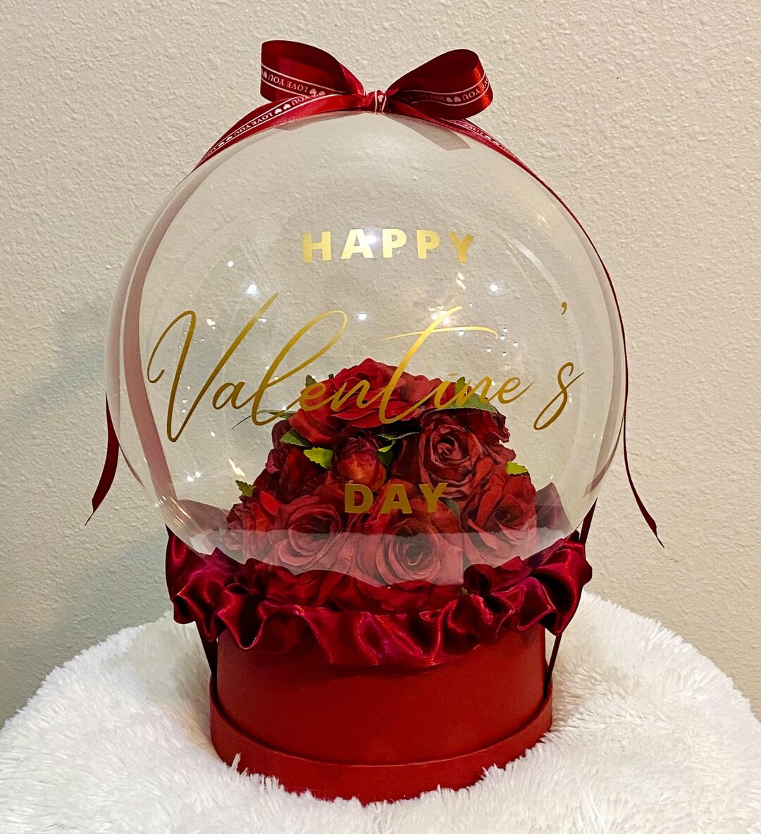 Personalized Valentines Day Gift: Unique Handmade Flowers Bubble Balloon for Her - Etsy | Etsy (US)