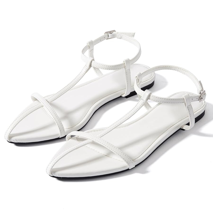 N.N.G Women Flat Sandals Dressy Srtappy Slingback Mules Cute Evening Vegan Leather Gladiator Desi... | Amazon (US)