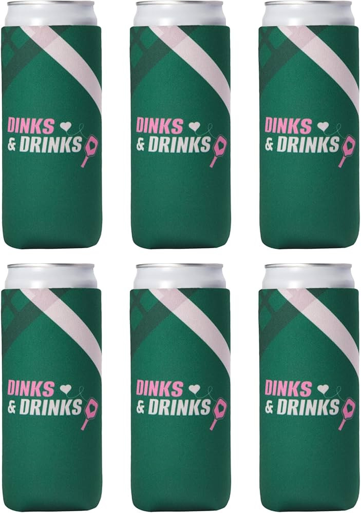 Dinks & Drinks Funny Pickleball Gifts for Women - Slim Can Coolers Set - Girly & Trendy Drink Ins... | Amazon (US)