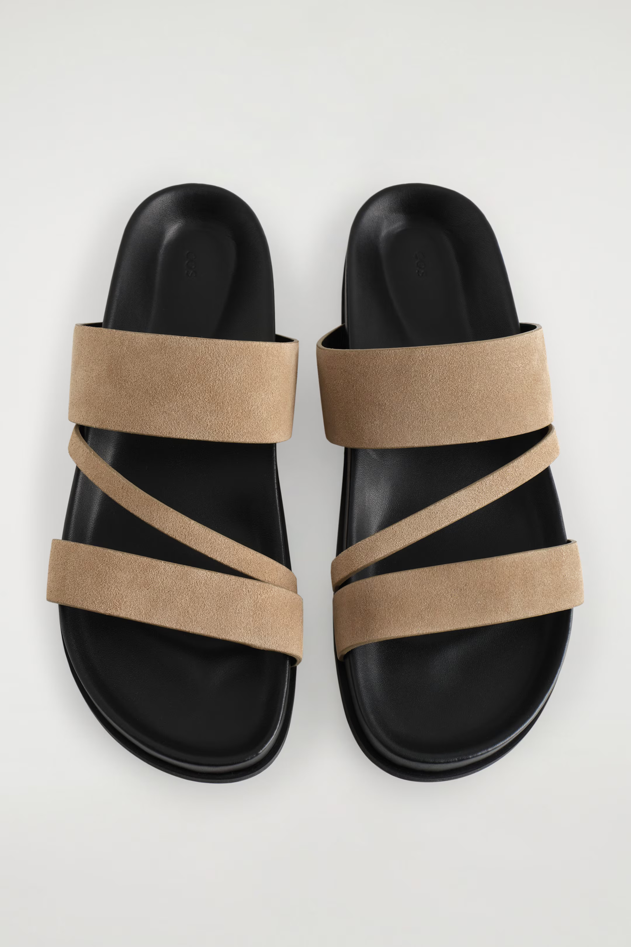 MULTI-STRAP SUEDE SANDALS - BEIGE | COS | COS UK