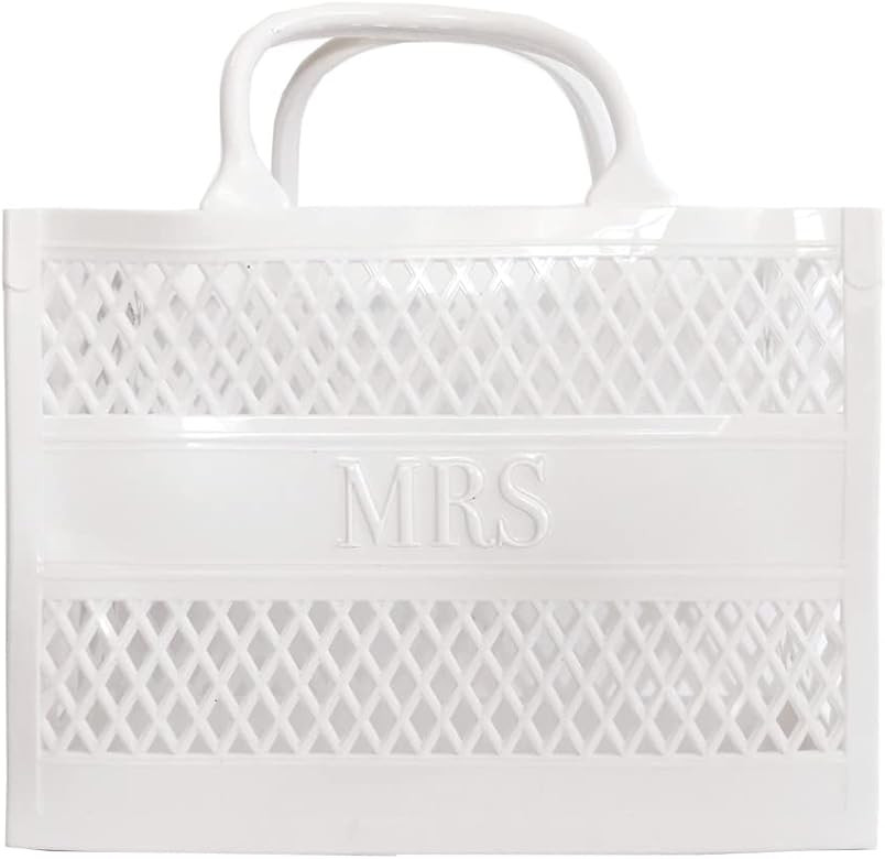 Bride Jelly Tote Bag Wedding Gifts Bridesmaid Jelly Bags Bride Beach Bag Bridal Shower Gift for B... | Amazon (US)