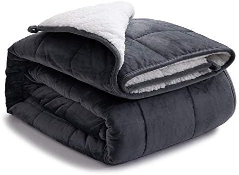 Bedsure Sherpa Fleece Weighted Blanket Queen Size 15 pounds for Adults - Soft Heavy Blanket with ... | Amazon (US)