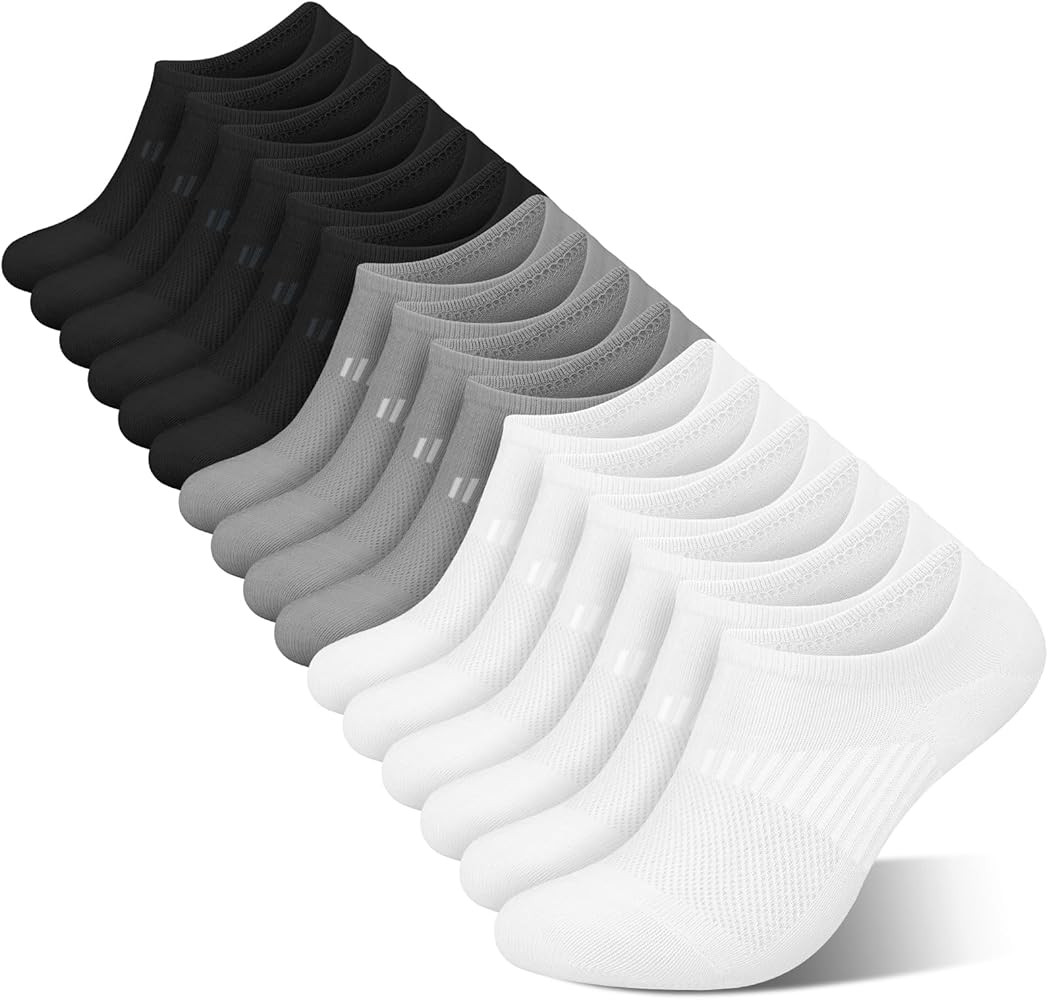 wernies No Show Socks Womens 8 Pairs, Ankle Non Slip Low Short Invisible Thin Liner Socks | Amazon (US)