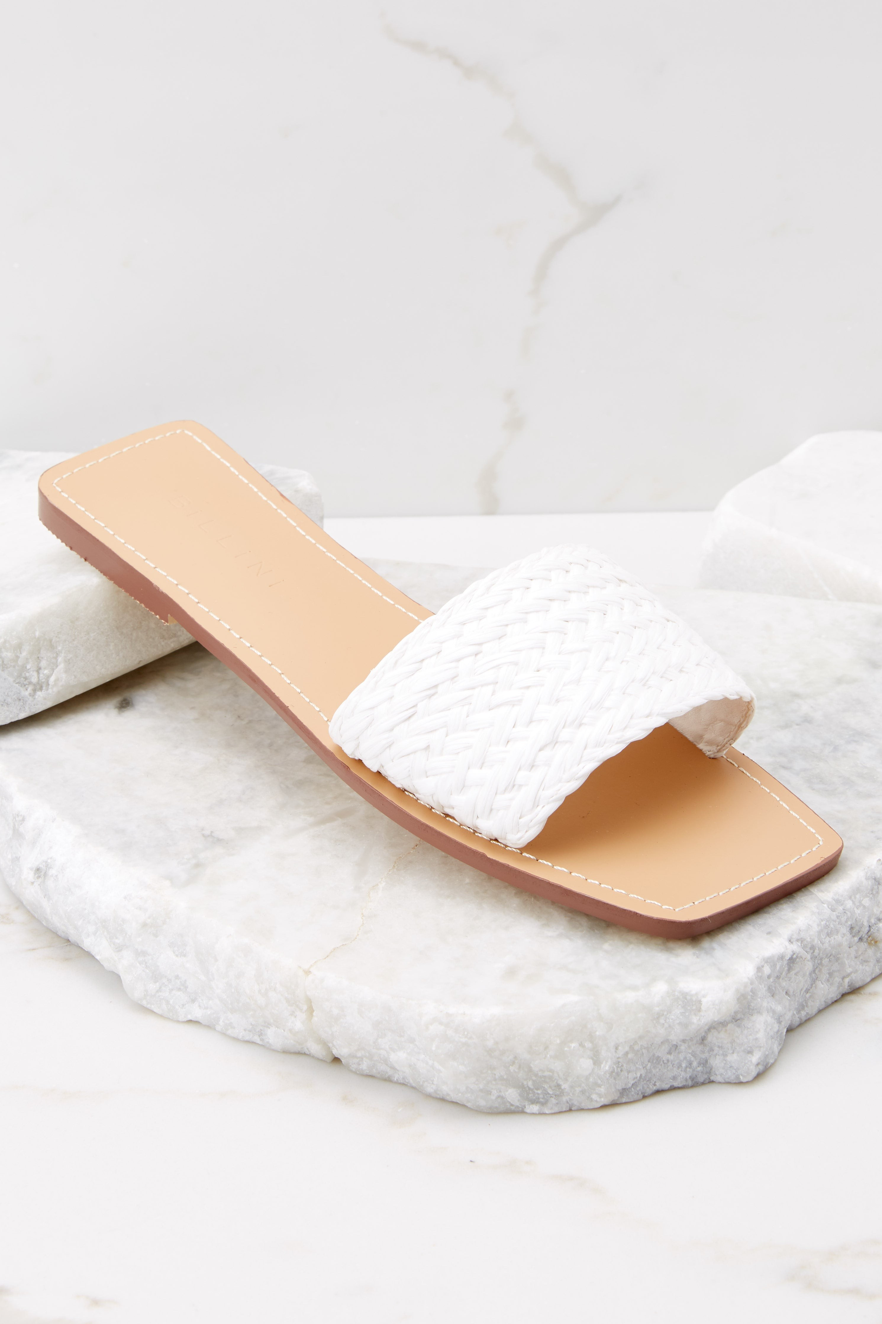 Inisha Ivory Raffia Sandals | Red Dress 