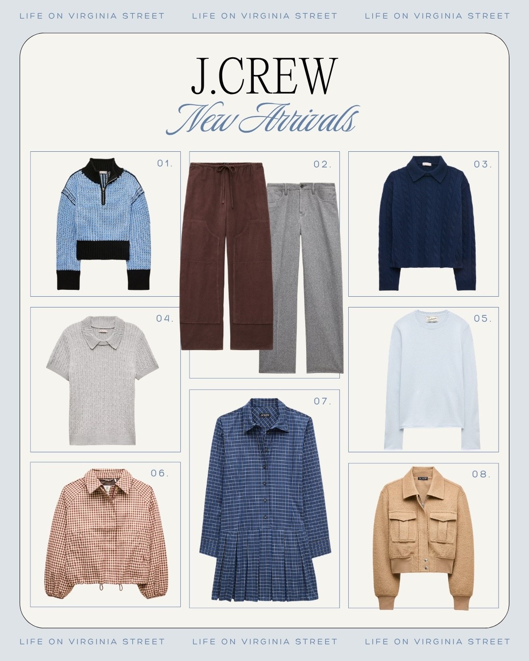 JCrew new arrivals! 😍

J.Crew new arrivals, J.Crew fall new arrivals, J.Crew fall fashion, J.Crew clothing, J.Crew fall collection, J.Crew fall outfits, J.Crew sweaters, J.Crew cashmere, J.Crew jackets, J.Crew coats, J.Crew jeans, J.Crew pants, J.Crew dresses, J.Crew shoes, fall new arrivals, fall fashion 2026, fall outfit ideas, fall fashion finds, fall wardrobe essentials, fall capsule wardrobe, classic fall outfits, preppy fall outfits, fall sweaters, cashmere sweaters, crewneck sweaters, cable knit sweaters, striped sweaters, cardigan sweaters, cashmere cardigans, fall jackets, barn jackets, suede jackets, trench coats, wool coats, fall blazers, fall jeans, wide leg jeans, straight leg jeans, dark wash jeans, tailored trousers, corduroy pants, fall dresses, midi dresses, fall workwear, business casual outfits, loafers, ballet flats, knee high boots, fall handbags, classic wardrobe staples, fall fashion trends 2026