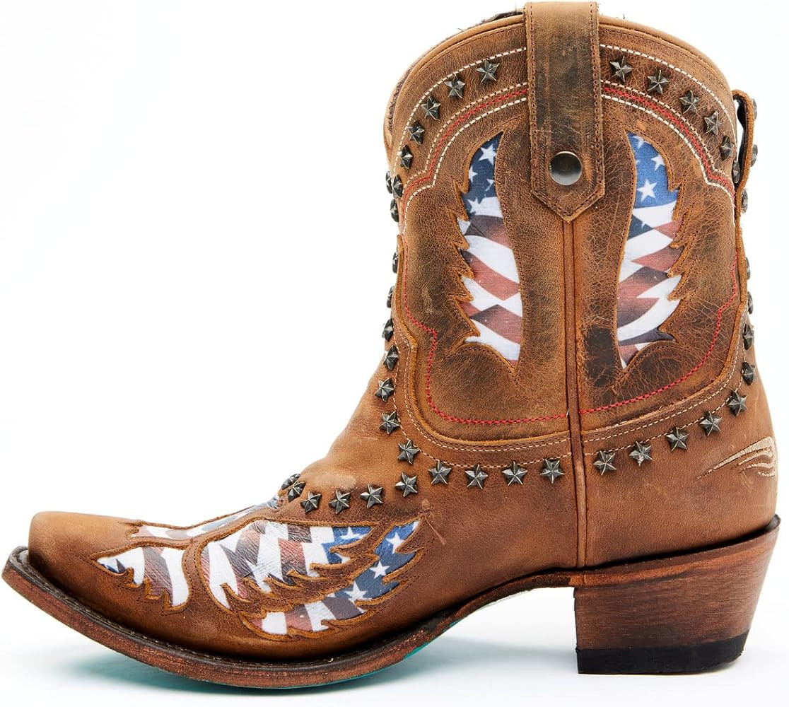 Lane Women's Old Glory Fashion Booties Snip Toe Caramel 11 M | Amazon (US)