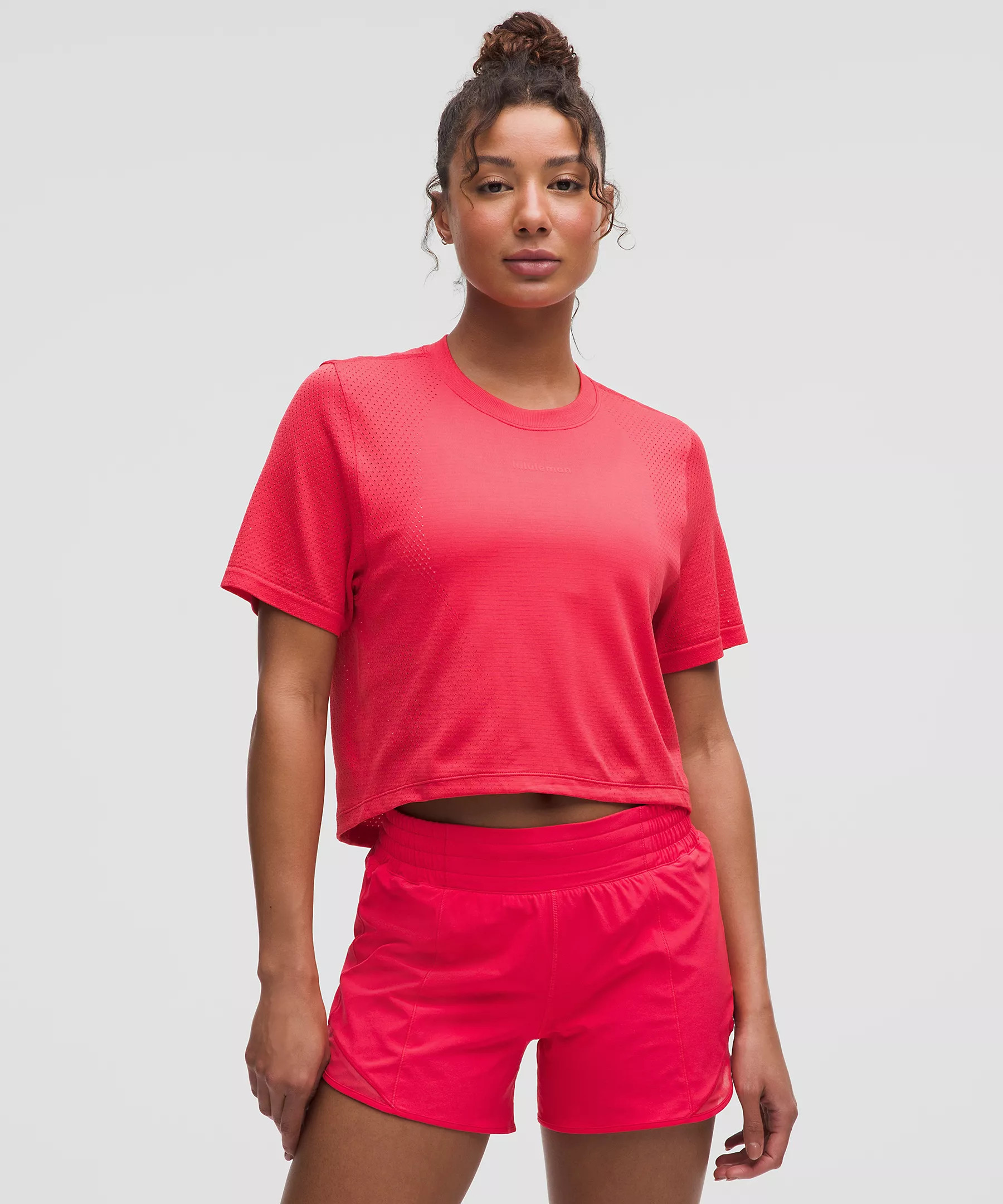Swiftly High-Low Cropped Short-Sleeve Shirt | Lululemon (US)
