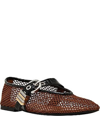 Steve Madden Lucia Mesh Buckle Hardware Croco Accent Mary Jane Ballet Flats - 8.5 | Dillard's
