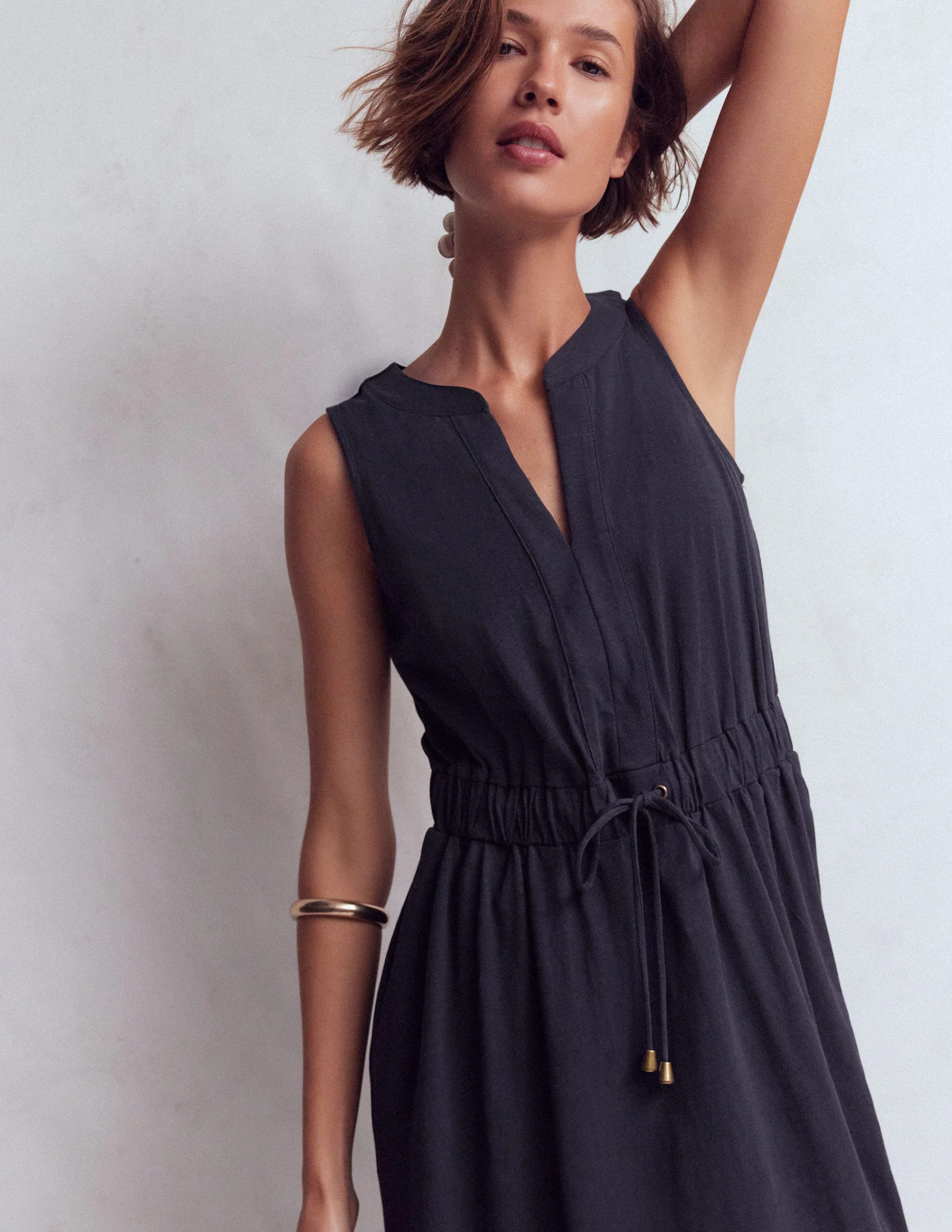Delphine Midi Sleeveless Dress-Navy | Boden (US)