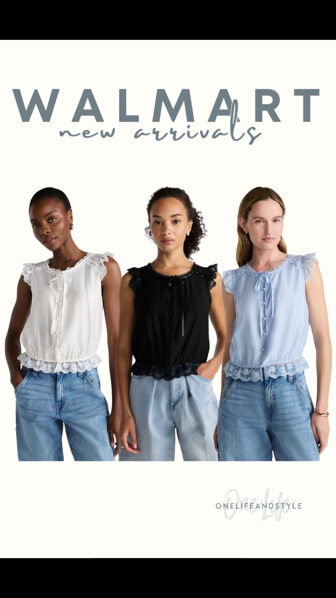Walmart new arrivals - cute lace detail tops.

#LTKSeasonal