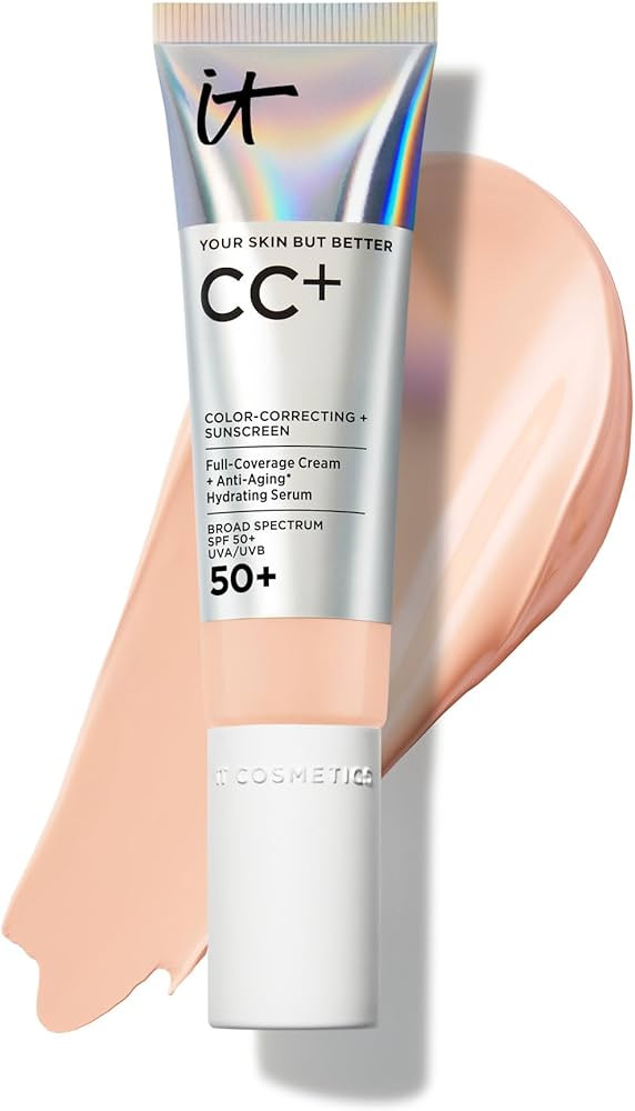 IT Cosmetics CC+ Cream - Natural Full Coverage Foundation With SPF 50+, Color Corrector & Anti-Ag... | Amazon (US)
