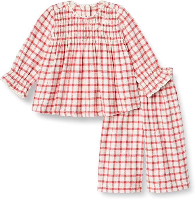 Amazon Essentials x Sofia Grainge Toddlers and Baby Girls' Long Sleeve Flannel Set | Amazon (US)