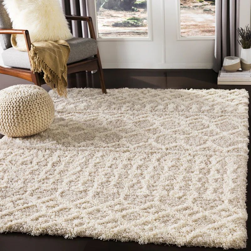 Espinosa Geometric Area Rug in Cream/Beige | Wayfair Professional