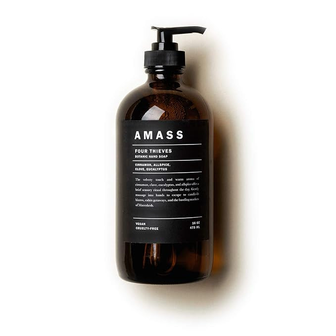 AMASS | Botanic Liquid Hand Soap, Original Four Thieves Scent (16 oz) Cruelty Free Vegan Hand Was... | Amazon (US)