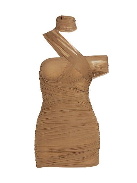 Ruched One-Shoulder Mini Dress | Saks Fifth Avenue