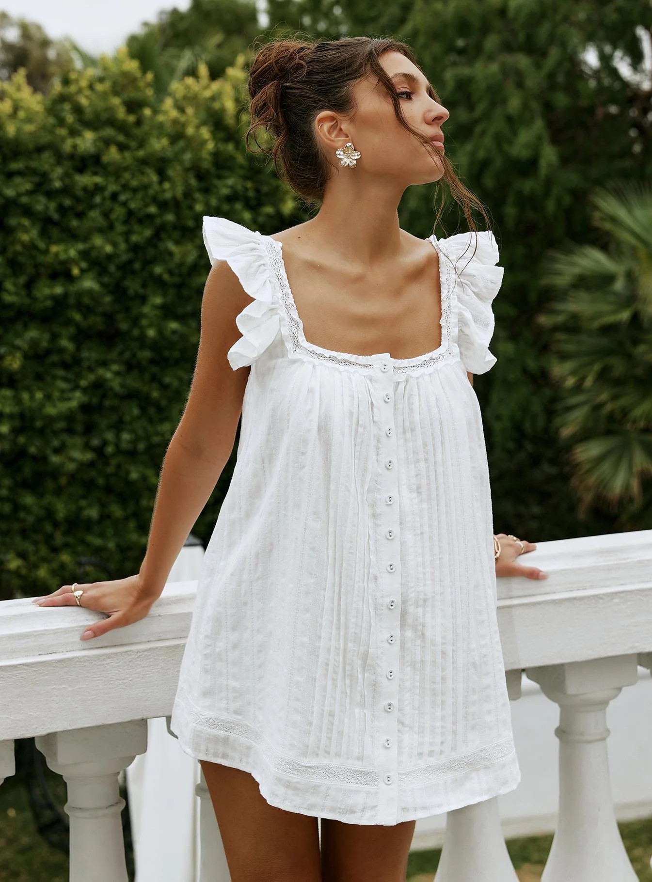 Summerland Broiderie Mini Dress White | Princess Polly AU