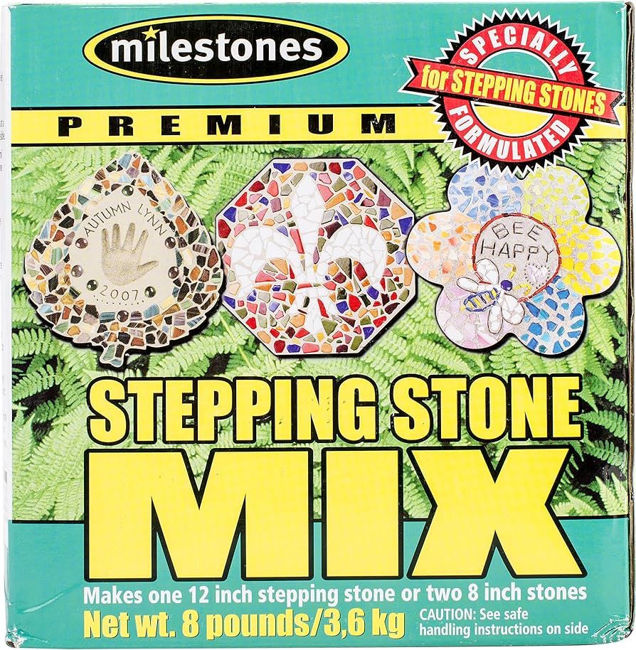 Midwest Products Co. Milestones Premium Stepping Stone Cement Mix 8 Pound Box for Stepping Stone ... | Amazon (US)