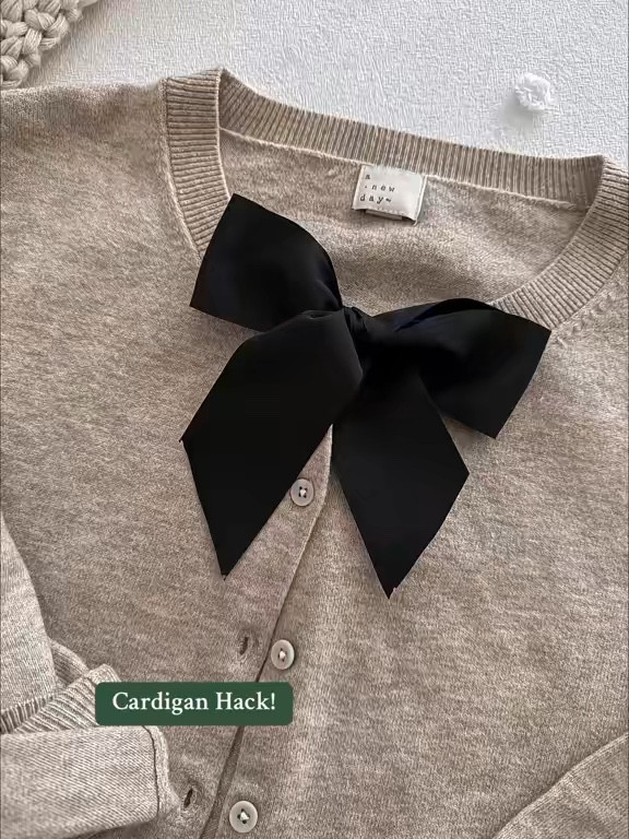 Cardigan hack using a ribbon. Easy way to elevate your cardigans for the holidays.




Bow cardigan, holiday hack 

#LTKHoliday #LTKStyleTip

#LTKCyberWeek #LTKGiftGuide #LTKSeasonal

#LTKstorytime