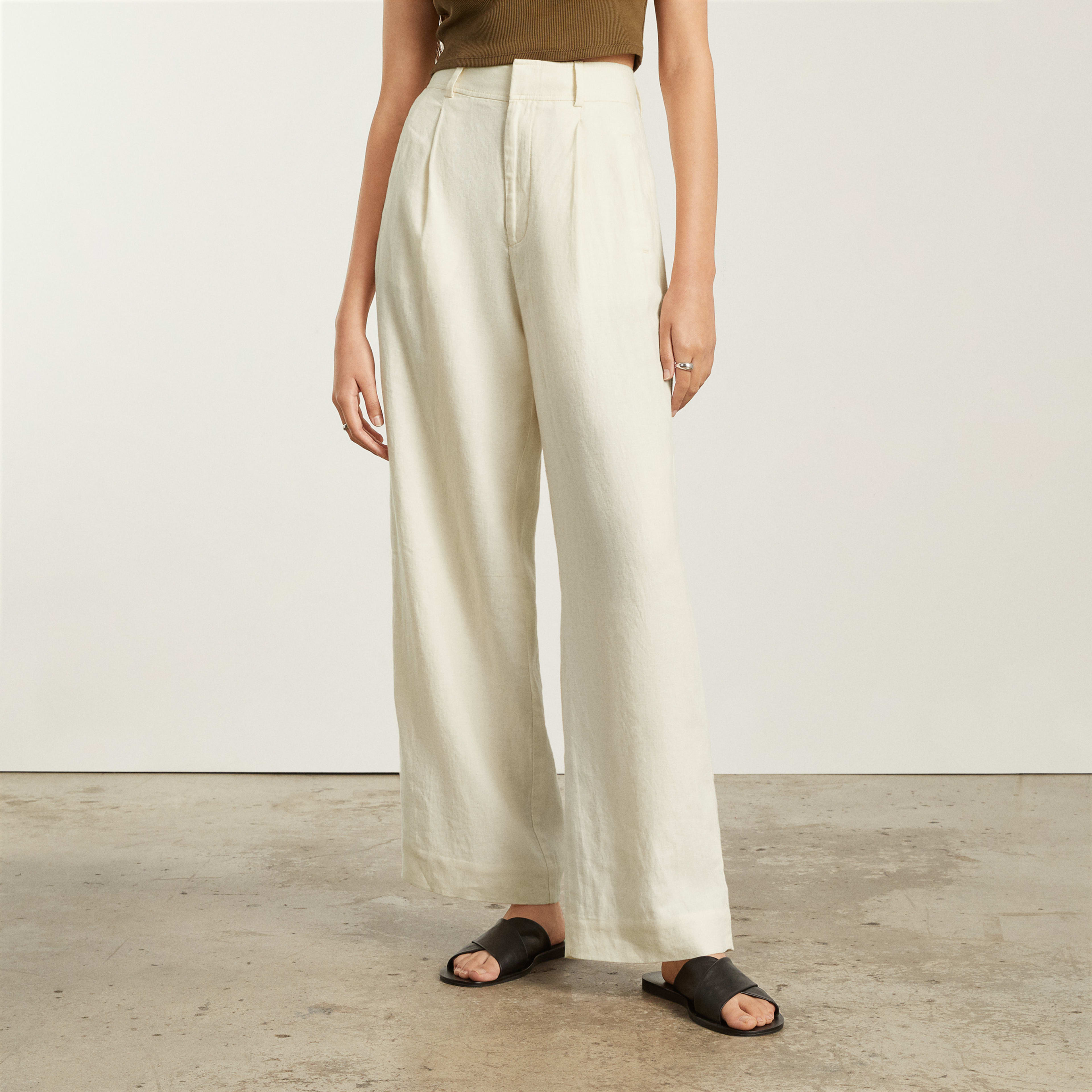 The Linen Way-High Drape Pant | Everlane