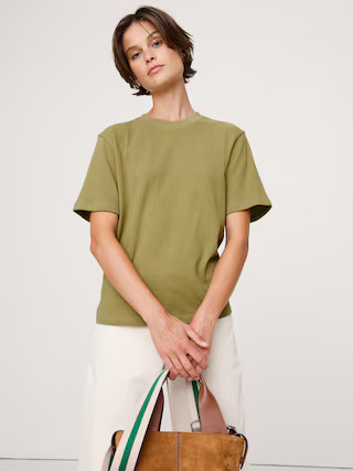 Relaxed Jersey Cotton Crew-Neck T-Shirt | Banana Republic (US)