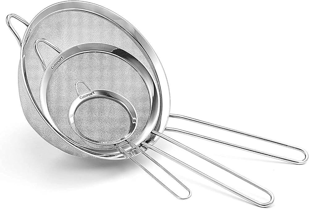 Cuisinart Mesh Strainers, 3 Count (Pack of 1) Set, CTG-00-3MS Silver | Amazon (US)