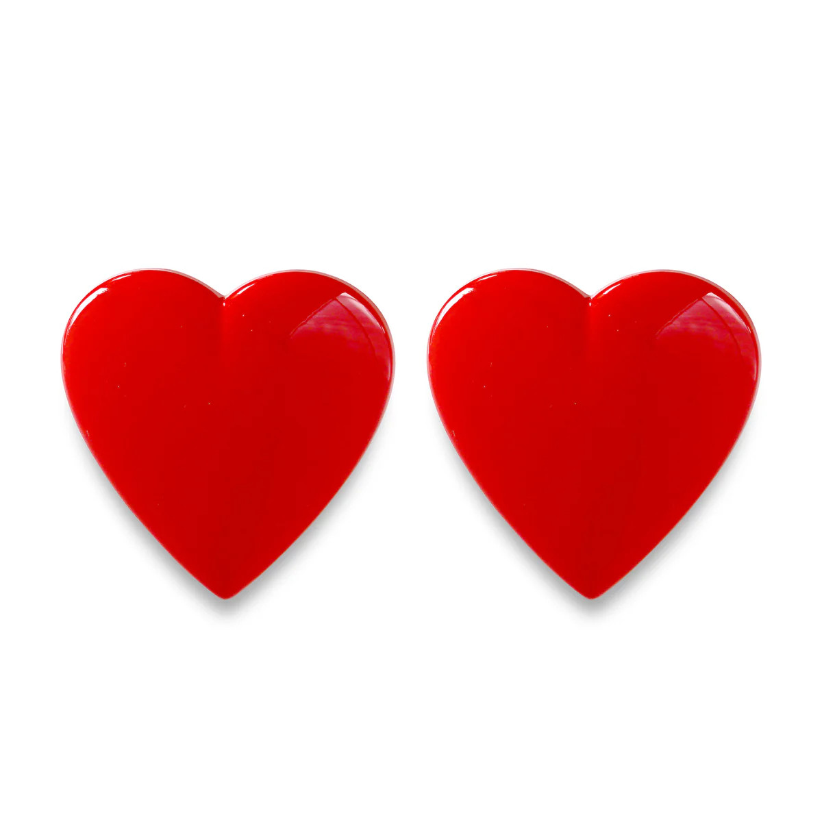 Heartbeat Brooch Clips - Heart Shaped Cherry Red Shoe Clips | VEERAH Designer Vegan Shoes