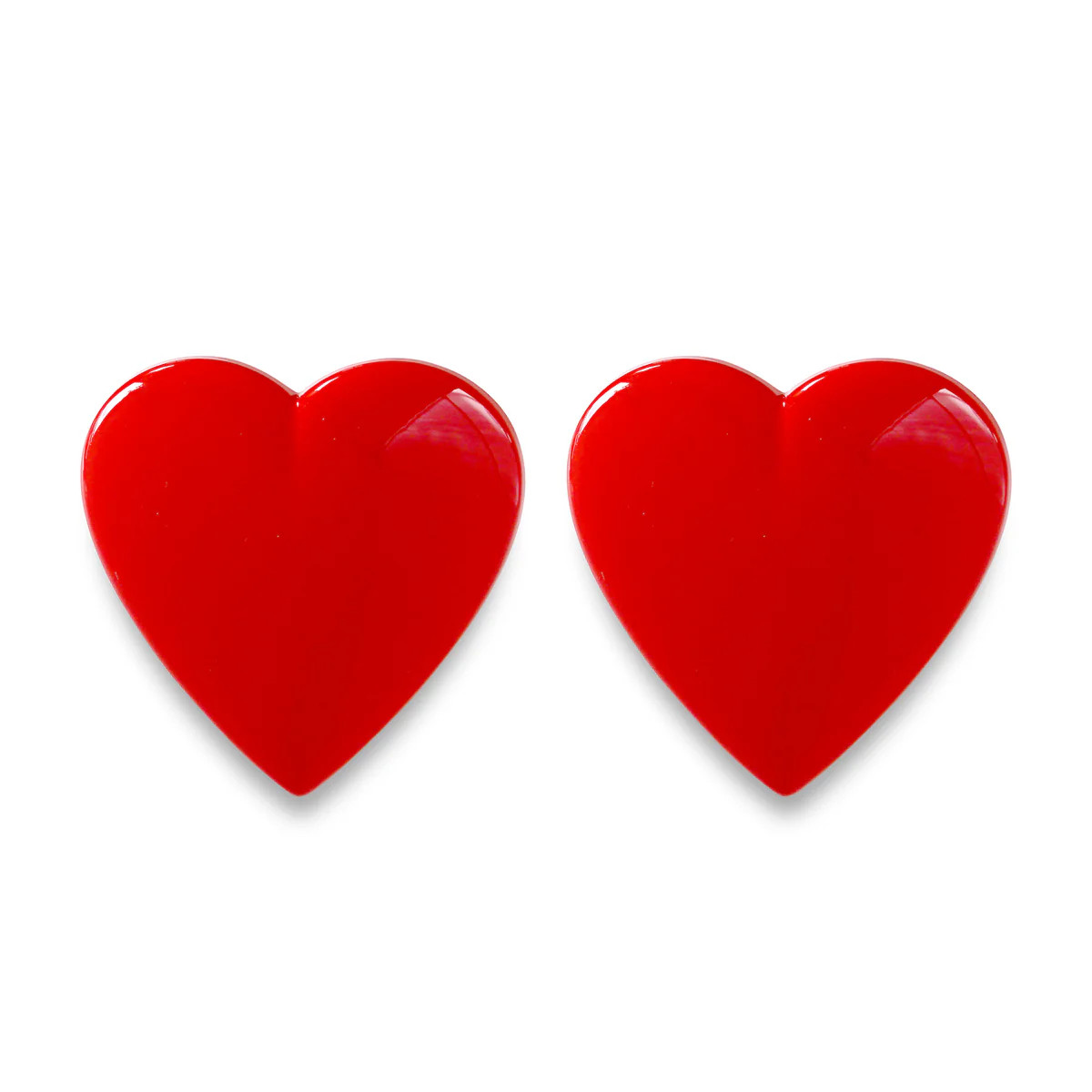 Heartbeat Brooch Clips - Heart Shaped Cherry Red Shoe Clips | VEERAH Designer Vegan Shoes