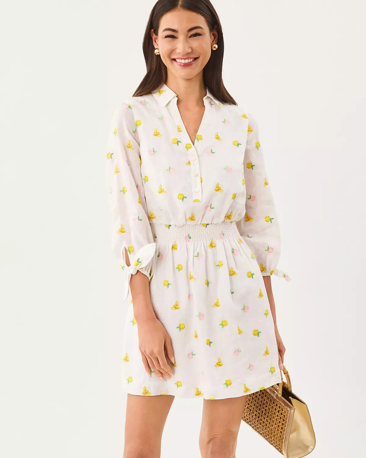 Abralynn Embroidered Linen Shirtdress | Lilly Pulitzer