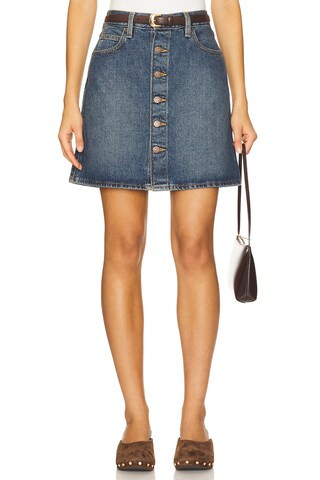 Retro Button Front Skirt in Eight Track Skirt | Revolve Clothing (Global)