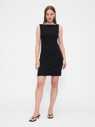 Modern Ribbed Boatneck Mini Dress | Gap Factory