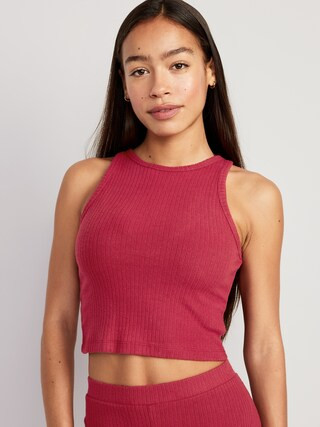 Cropped Rib-Knit Tank Top for Women | Old Navy (US)