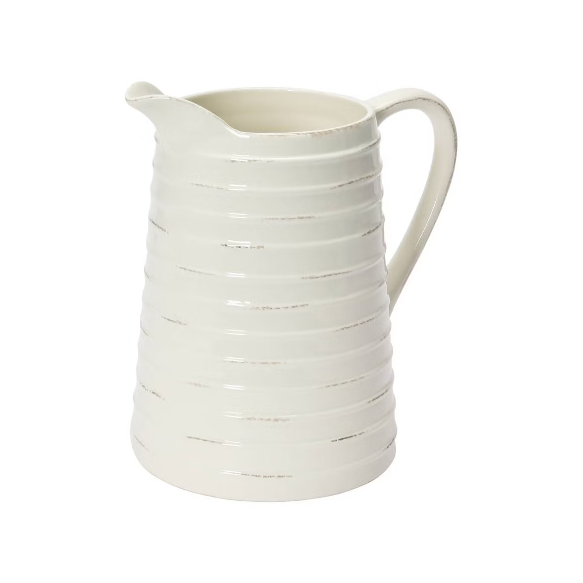 Ceramic Pitcher - White - Storied Home: Stoneware Beverage Server, Dishwasher-Safe, 2L Capacity | Target
