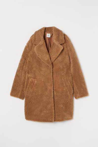 Mantel aus Teddyfleece | H&M (DE, AT, CH, NL, FI)