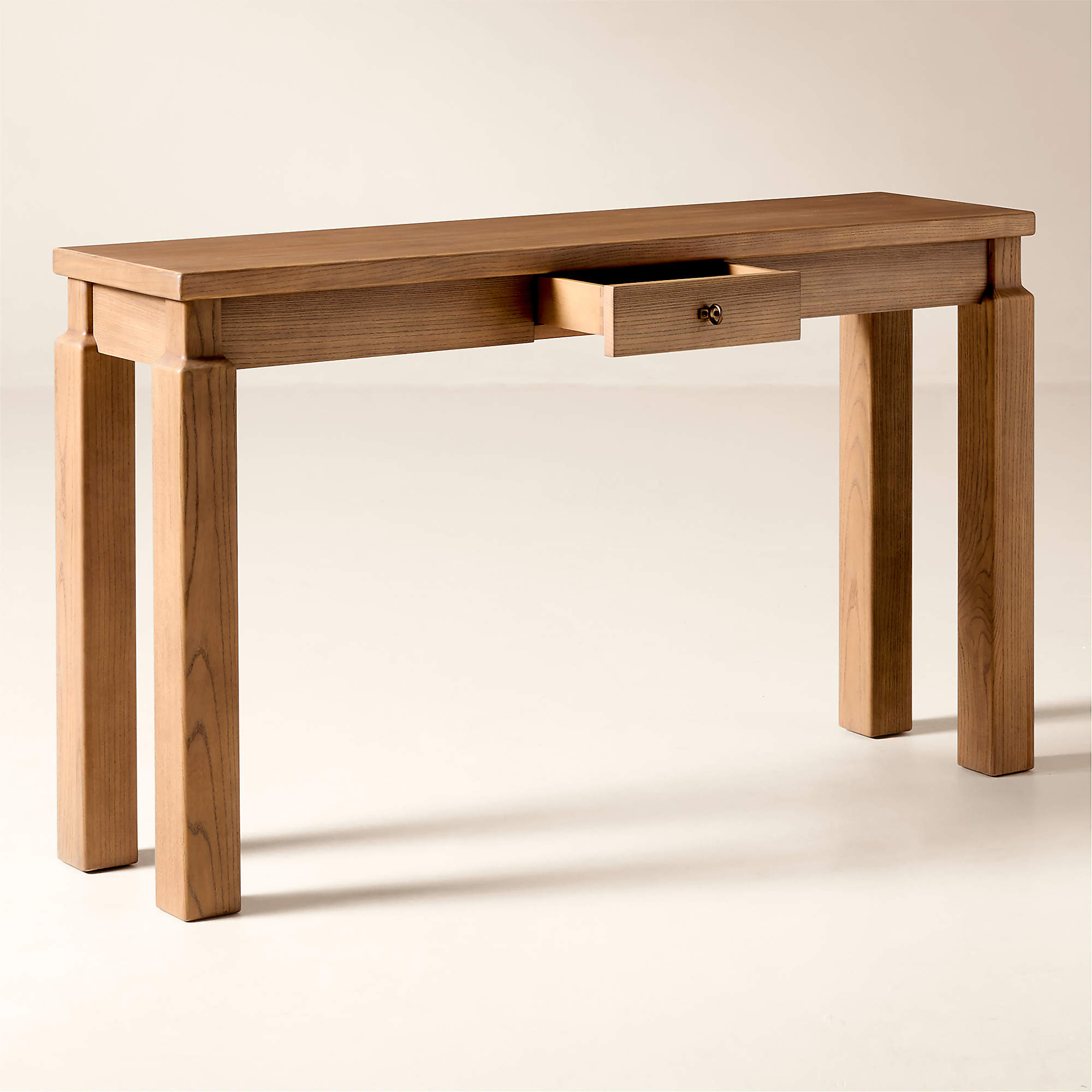 Daybreak 54" Light Ash Wood Console Table + Reviews | CB2 | CB2