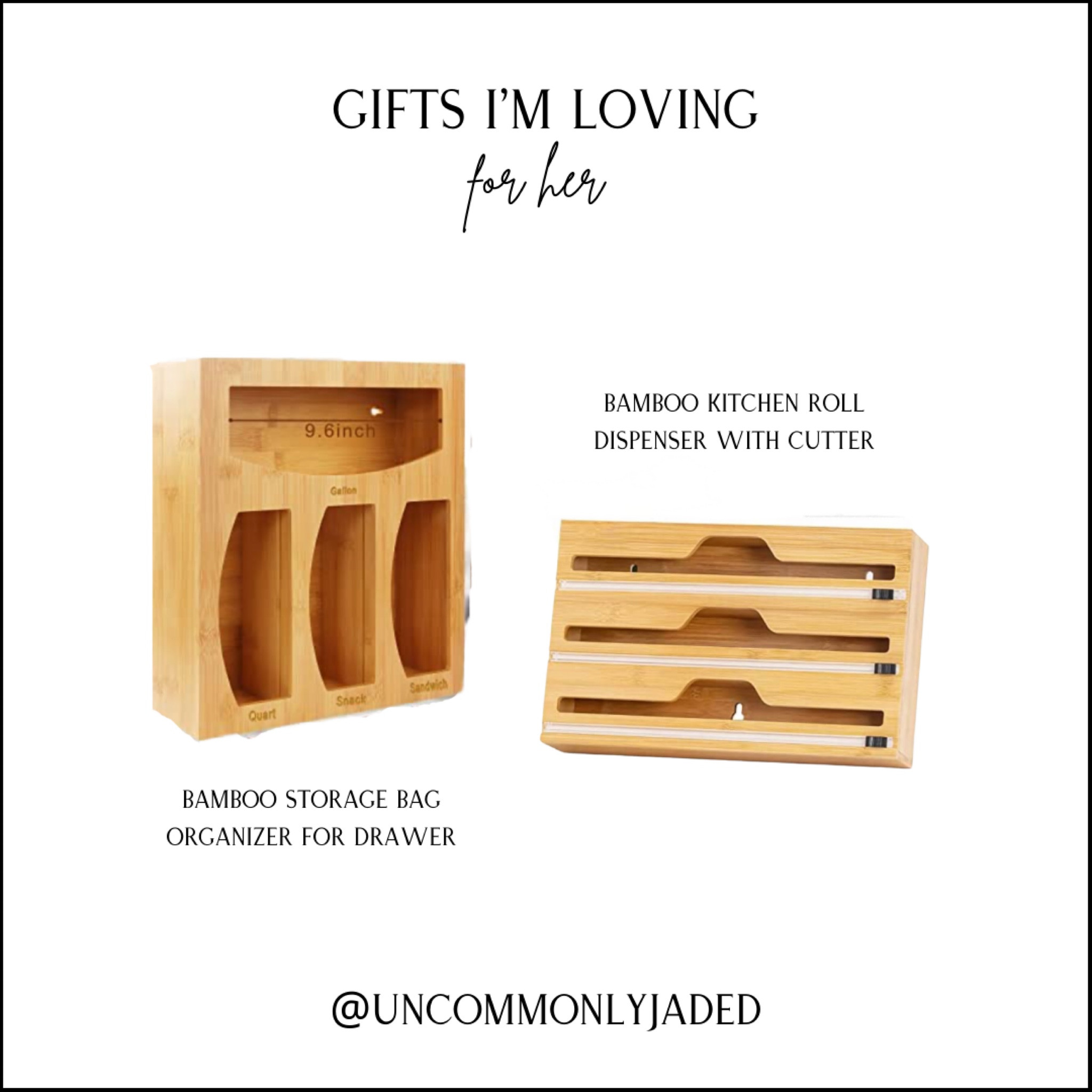 Amazon Canada Org Gifts I’m Loving for Her (recent bday gifts 🤌🏻)

+ bamboo storage bag holder/organizer 
+ bamboo kitchen wrap/roll holder/cutter

#LTKunder50 #LTKhome #LTKGiftGuide